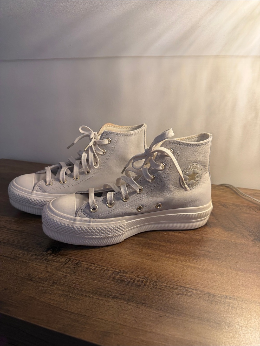 Converse High-Top Platform Sneakers in White - Classic Women's Shoes